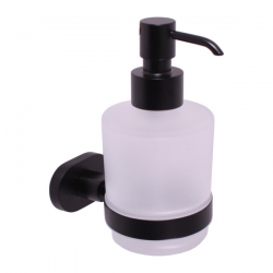 Dávkovač tekutého mýdla - sklo černá mat 