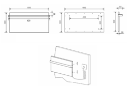 Elektrický sušák ručníků 60x30cm, 80W bílý nebo antracit