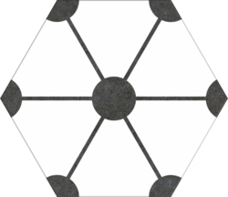 Hexagon Atom Bianco 22x25cm